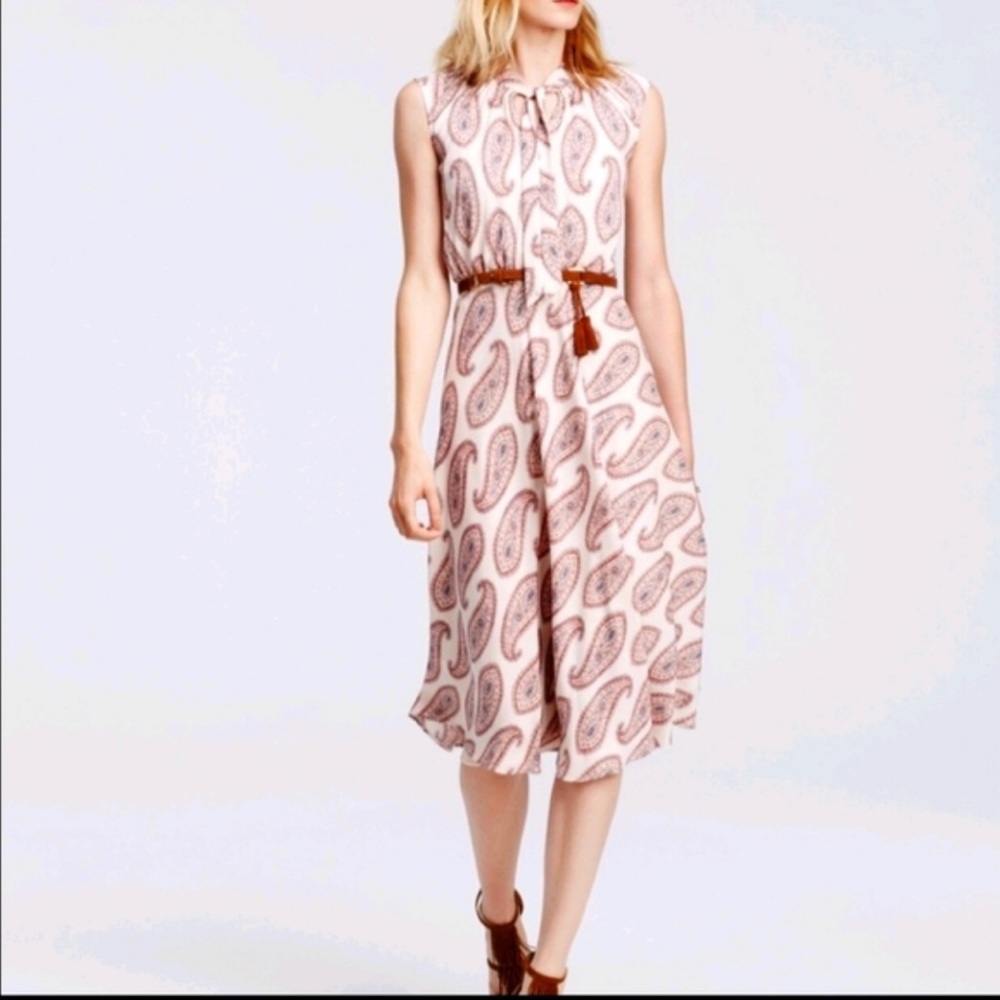 Ann Taylor size 4P petite paisley, midi dress NWT